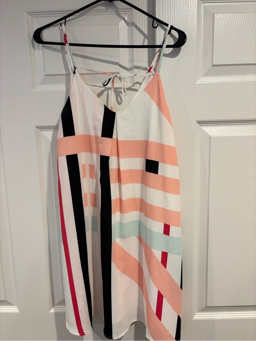Love Riche Pastel Striped Spaghetti Strap Dress